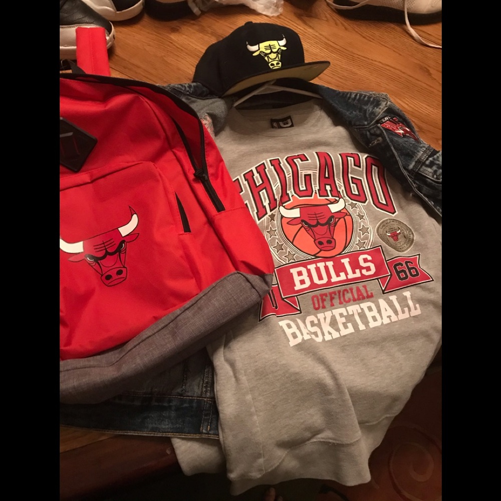 Bulls mens small no bacpak with vintage rare vest